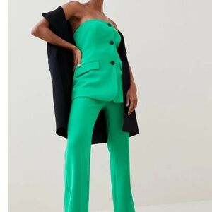 Green Strapless Jumpsuit